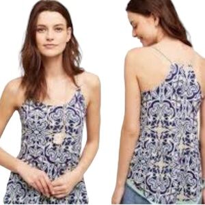 Anthropologie Meadow Rue Ruffled Hem Blouse